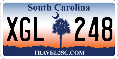 SC license plate XGL248
