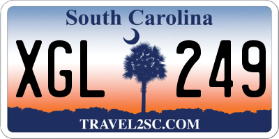 SC license plate XGL249