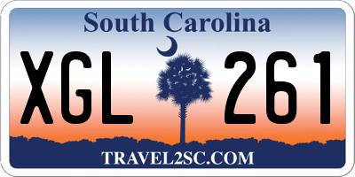 SC license plate XGL261