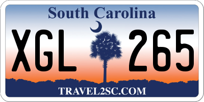 SC license plate XGL265