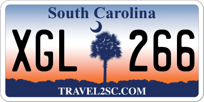 SC license plate XGL266