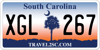SC license plate XGL267