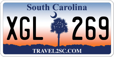 SC license plate XGL269