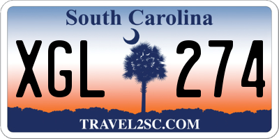 SC license plate XGL274