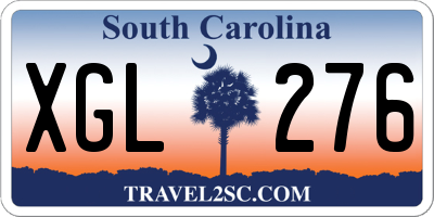 SC license plate XGL276
