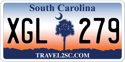 SC license plate XGL279