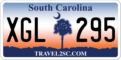SC license plate XGL295