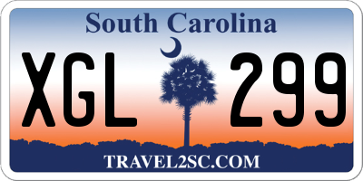 SC license plate XGL299