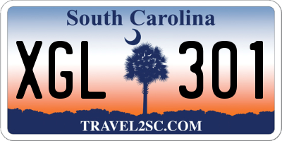 SC license plate XGL301