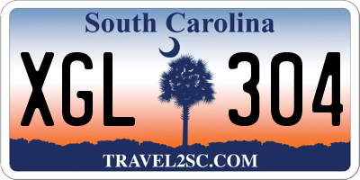 SC license plate XGL304