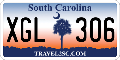 SC license plate XGL306