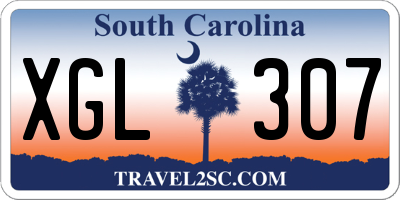 SC license plate XGL307