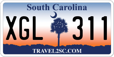 SC license plate XGL311