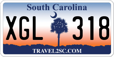SC license plate XGL318