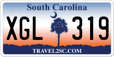 SC license plate XGL319