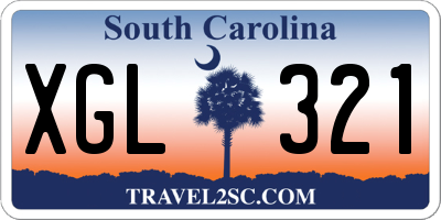 SC license plate XGL321