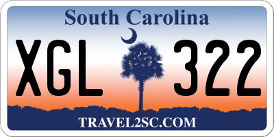SC license plate XGL322