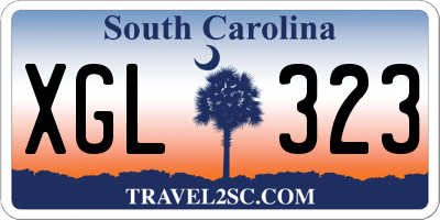 SC license plate XGL323