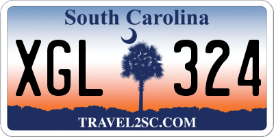 SC license plate XGL324