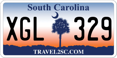 SC license plate XGL329