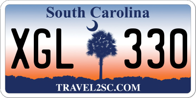 SC license plate XGL330