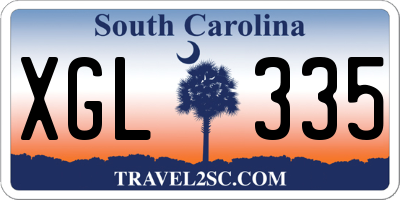 SC license plate XGL335