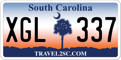 SC license plate XGL337