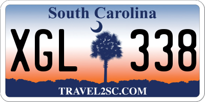 SC license plate XGL338