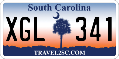 SC license plate XGL341