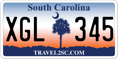 SC license plate XGL345