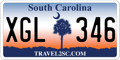 SC license plate XGL346