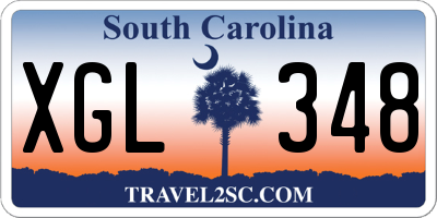 SC license plate XGL348