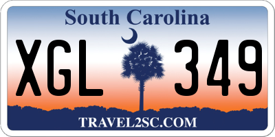SC license plate XGL349