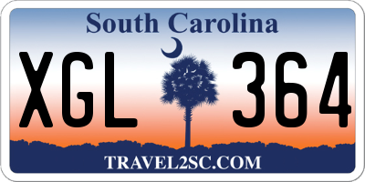 SC license plate XGL364