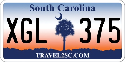SC license plate XGL375