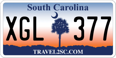 SC license plate XGL377