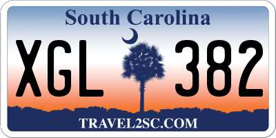 SC license plate XGL382