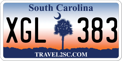 SC license plate XGL383