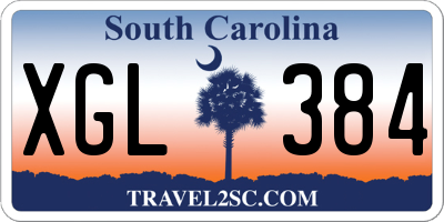 SC license plate XGL384
