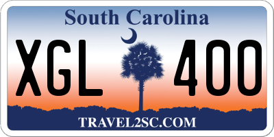 SC license plate XGL400