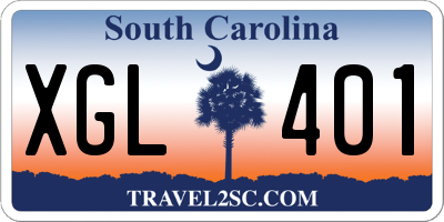 SC license plate XGL401