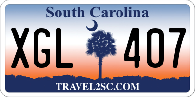 SC license plate XGL407
