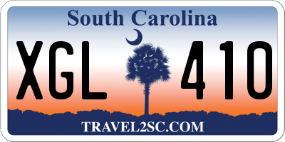 SC license plate XGL410