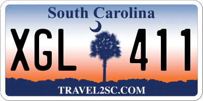 SC license plate XGL411