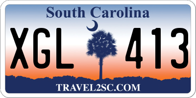 SC license plate XGL413