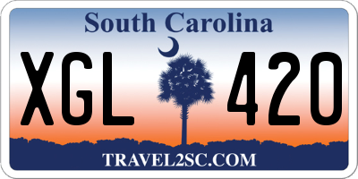 SC license plate XGL420