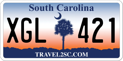 SC license plate XGL421