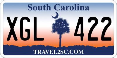 SC license plate XGL422
