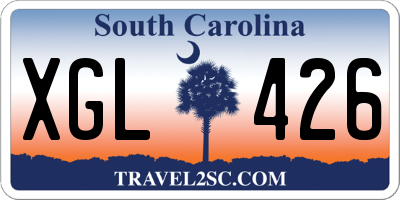 SC license plate XGL426