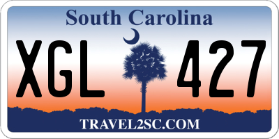 SC license plate XGL427
